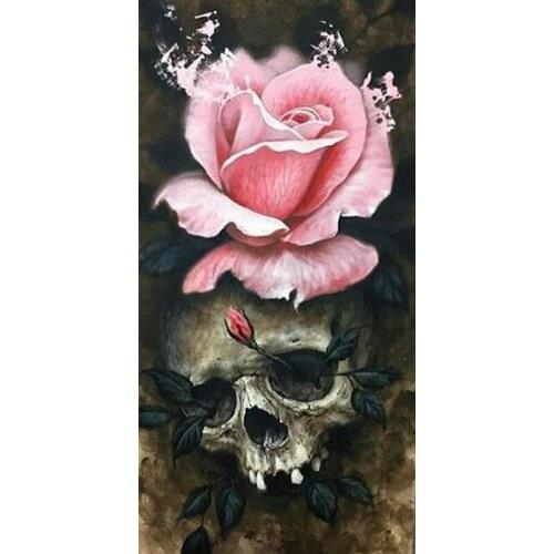 5d diy diamond painting flower skull full square drill diamond embroidery rhinestone mosaic rose home decoration gift