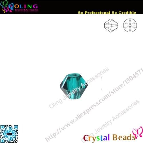 Bead,288pcs/Lot AAA Top Quality 5301 Bicone Beads 6mm Green Crystal Bead Loose Spacer Bead DIY Jewelry Making