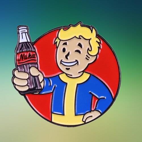 Fallout Nuka Cola Vault Boy most popular soda Soft drink enamel pin game pip boy thumb punk badge brooch