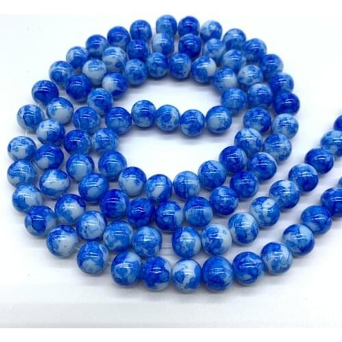 4/6/8/10mm Double Colors Glass Beads Round Loose Spaced Beads For Jewelry Making DIY Charms Jewelry Beads YBP316
