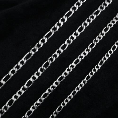 5MM/6MM/7MM/8MM Stainless Steel Chain Link Chokers Necklaces Fashion Hip-Hop Punk Jewelry Gift for Men Boy