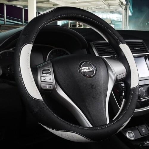 Car Steering Wheel Cover 37-38CM PU Leather For Rogue Sport Hybrid 2017 - 2019 2020 Qashqai 2019 2020 Braid Cover