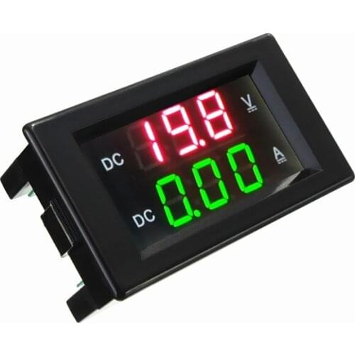 YB4835VA 0-100V 20A Double Display Volt Meterr Current Meter Digital LED
