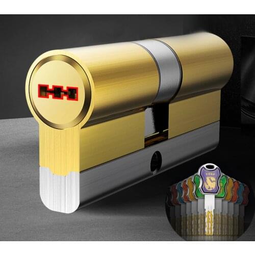Home Super C-class brass lock cylinder 54 blade 12pcs keys Double milling 32 Track 8 slot anti violence and technical unlocking