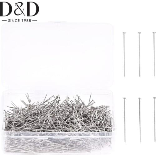 D&D 1600pcs Stainless Steel Quilting Pins Dressmaker Pins for Jewelry Making DIY Sewing Craft Fine Satin Pins Sewing Tool