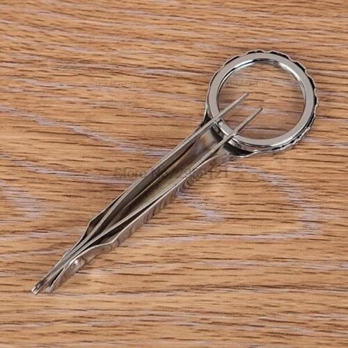By dhl 500pcs Portable 6X Magnifier Eyebrown Tweezer Stainless Steel Nail Tweezer beauty tool hot