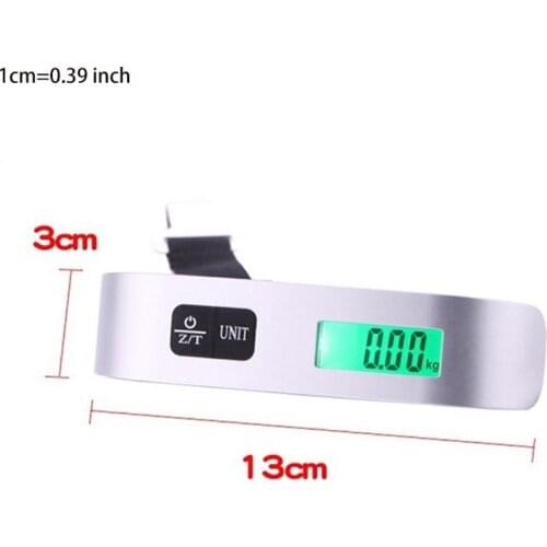 110lb/50kg LCD Luggage Scale Electronic Digital Portable Suitcase Travel Scale Weighs Baggage Bag Hanging Scales Balance