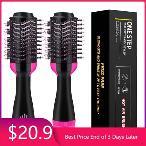 Hair Dryer Hot Air Brush Hair Brush Volumizer Salon Hot Air Styling Brush Negative Ion Hair Curler Hairdryer Brush Dryer Brush