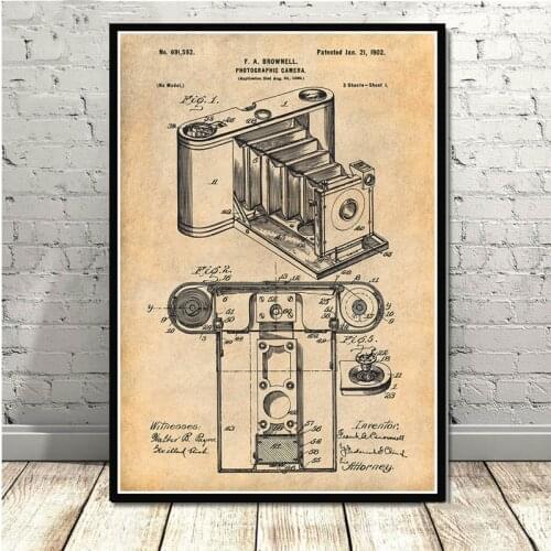 Cameras History Classic Collage Vintage Chart Modern Painting Canvas Art Wall Pictures For Living Room Home Decor quadro plakat