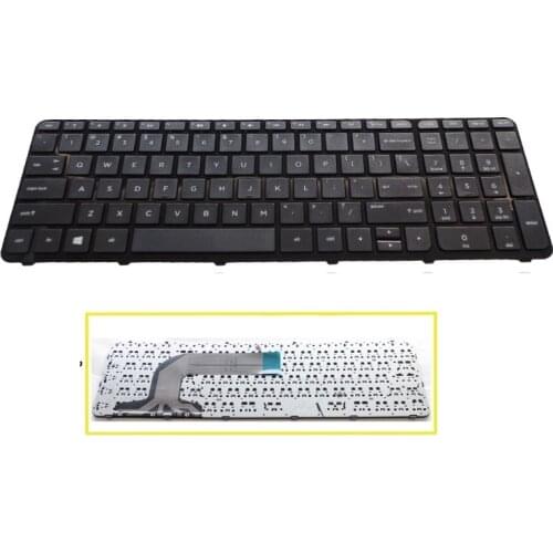 SSEA New laptop US Keyboard for HP Pavilion 17 17E 17N 17-N 17-E 17-E000 17-E100 black with frame