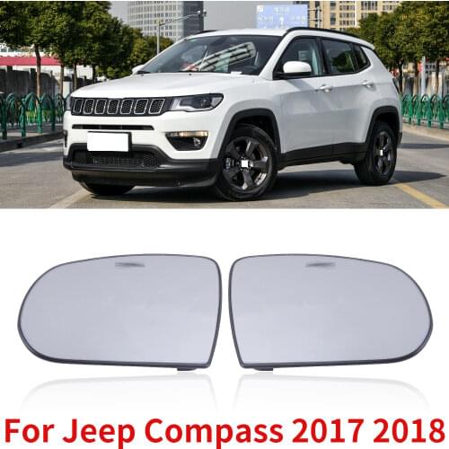 CAPQX For Jeep Compass 2017 2018 Outside Rearview Mirror Glass Reversing Lens Side Rear View Mirror Glass With Heating or not