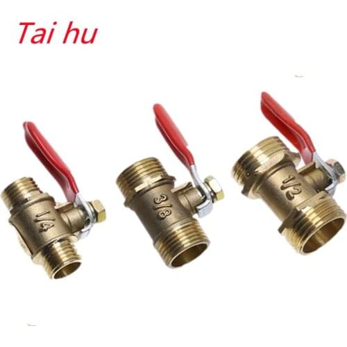 Brass Ball Valve 1/8" 1/4'' 3/8'' 1/2'' Male Thread Mini Shut Off Ball Valve Air Water Oil Flow Connector Pipe Fitting Coupler