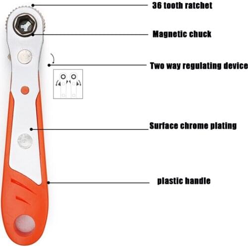 Mini Bit Ratchet Wrench Bit Nozzle Handle Screwdriver Bit Socket Wrench Screwdriver Tool SCVD889