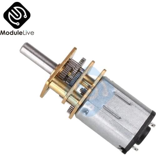 N20 DC 6V 12V 30RPM 300RPM 600RPM Mini Micro Speed Reduction Gear Motor with Gearwheel Metal Gearbox Wheel DC Motor 12V