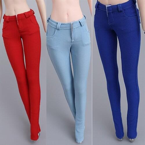 CD026 1/6 Soldier Tight Pencil Pants Clothes For TBL Coated Female Body In Stock Girls Pants Model
