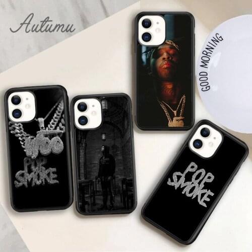 Fashion Pop Smoke Rapper Phone Case for iPhone 11 12 Pro Max mini X XR XS SE 2020 5 6S 7 8 Plus Samsung Galaxy S8 S9 S10 Cover