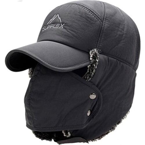 Mens Ear Protection Face Bomber Hats Thicker Plus Velvet Warm Woman Winter Hat Resist The Snow Male Bone Cap Ski Hat