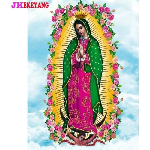 Full Square Round Diamond Embroidery DIY Diamond Painting Virgin mary Cross Stitch kit mosaic Y4641