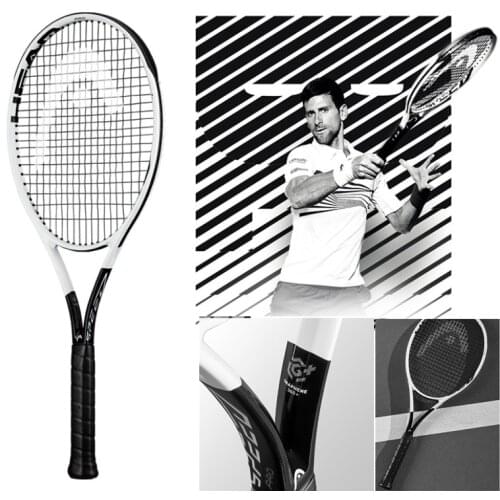 New White Cool Tennis Racket L2 SPEED Full Carbon Tennis Racket Full Black Belt Line 50-60LBS For Training And Competition