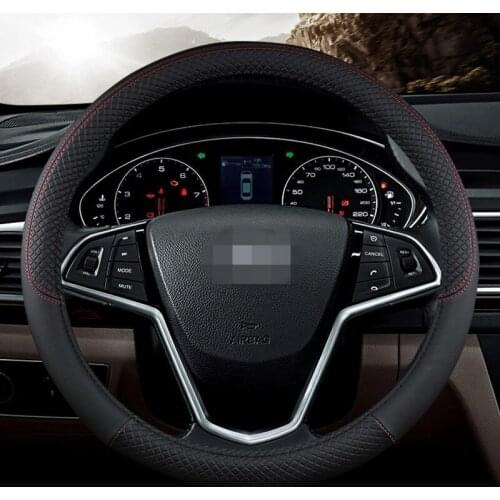 Car Steering Wheel Cover Fit E39,E46 A3,A4,E60,B6 Steering Wrap Anti-wear 38cm/15in free shipping Steering wheel covers