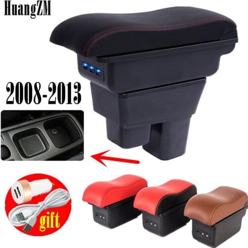 Arm Rest For Honda Fit Jazz 2008-2013 Hatchback Armrest Center Centre Console Storage Box with USB Charging 2009 2010 2011 2012