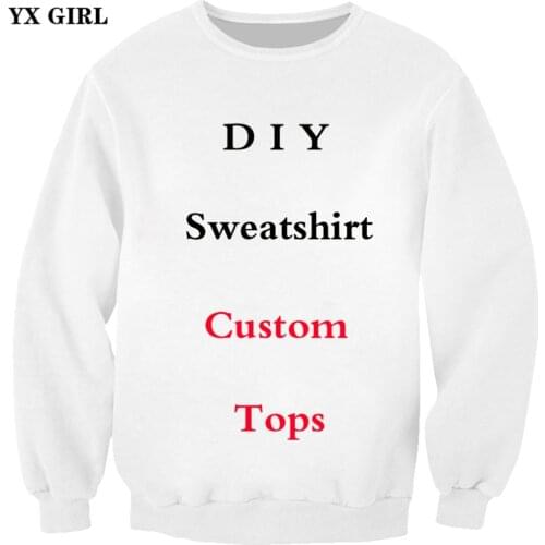 YX GIRL Diy Custom Design Mens Womens casual Sweatshirt 3D Print hoodies Drop Shipping Wholesalers Suppliers For Drop Shipper