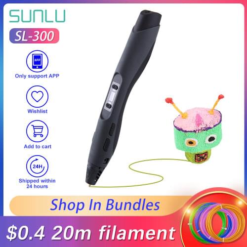 3D Printing Pens SUNLU SL-300 Kalem 3d Pen Professional Support PLA Filament ABS Filament 1.75mm For Special Craft And Gifts