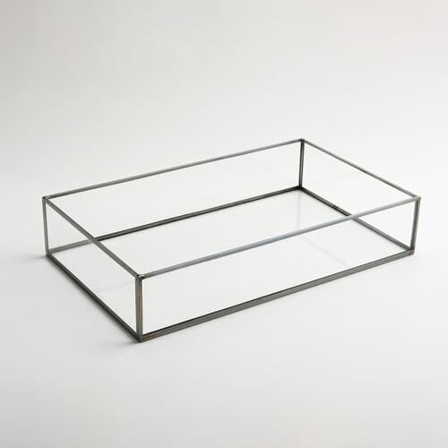 Hand Crea Designs Engagement Tray Groom Coffee Presentation Tray Decorative Tray Black Anthracite 25 X15X6CM