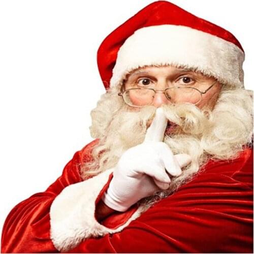 Santa Claus Car Window Glass Sticker Self Adhesive Left Right Christmas Window Decal Scratch Proof Cute Auto Exterior Decor