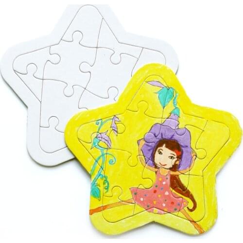 DIY craft education graffiti painting children blank coloring painting paper puzzle white mold board toy kids