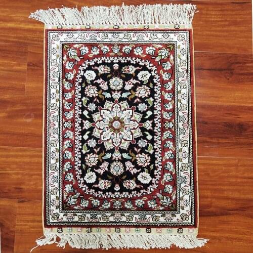 Seeykeep™ 1.2x1.8ft Rectangle Pure Silk Handknotted Oriental Rug-SK3036022