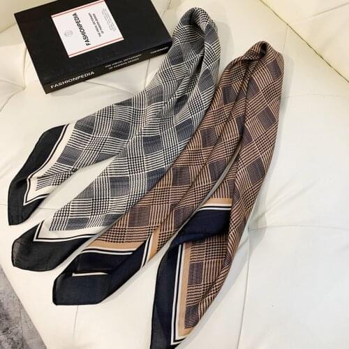 70*70cm Fashion Kerchief Silk Satin Hair Scarf For Women Small Shawls Bag Scarfs Female Sqaure Headband Neck Scarves For Ladies