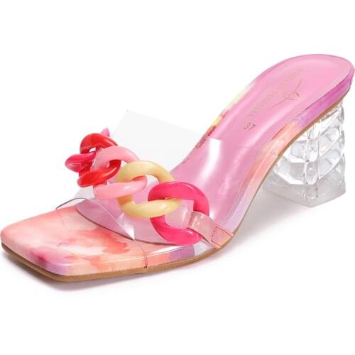 Ankle Strap Africa Chunky Women Shoes Summer Beach Sandals Casual Dress High Heels Platform Chunky High Heel Sandals Ladies