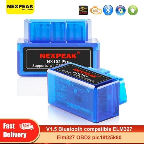 NEXPEAK elm 327 v 1 5 OBD Auto Scanner ELM327 Bluetooth-compatible OBDII For Android PC Car Code Reader Diagnostic Scanner Tool