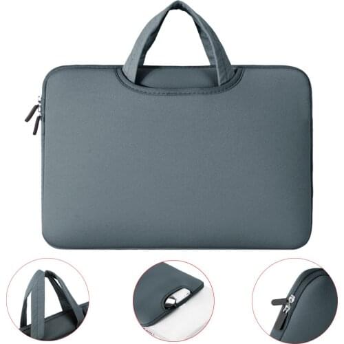 Rainyear Laptop Bag Handbag Sleeve Protective Case Ultrabook Notebook Bags 11 13 14 15 15.6 inch For Macbook Air ASUS Acer Grey