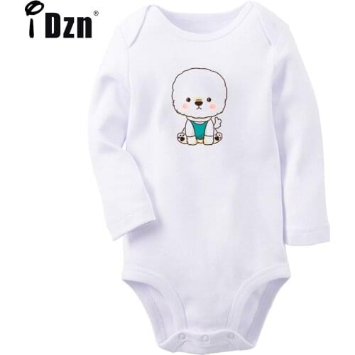 Baby Boys Girls Spring Bodysuit Newborn Lovey Funny Dog Autumn Clothing Cute Cartoon Puppy Rompers Cotton Long Sleeves Jumpsuits
