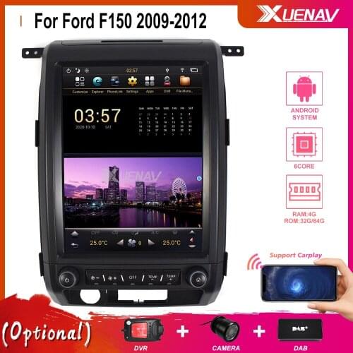 2009-2012 For Ford F150 Tesla Style PX6 Vertical Screen Car GPS Navigation for Ford Head Unit Multimedia Player Auto Radio DSP