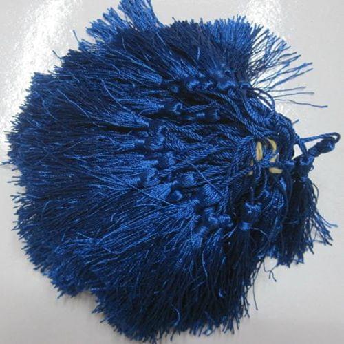 100pcs/lot wholesale Deep blue polyester Charm tassel for home decore curtain fitting bookmark curtains 020001016
