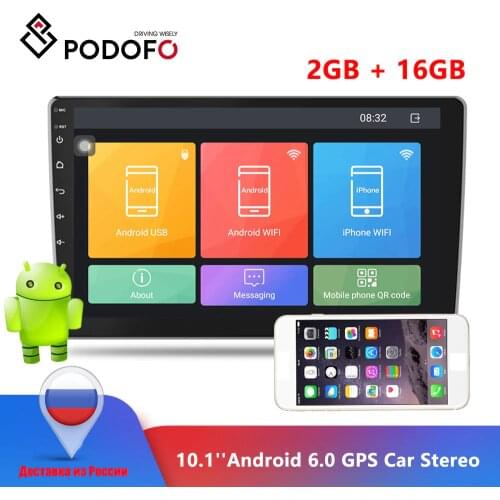 Podofo Android 2din Car Radio 2GB+16GB Audio Stereo Car Autoradio GPS Bluetooth WIFI Mirrorlink MP5 Player 2din Car Autoradio