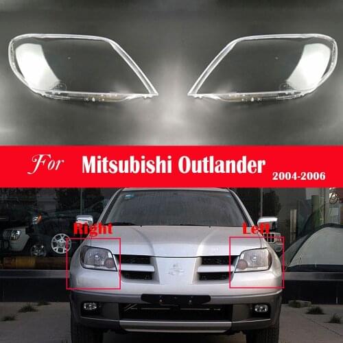 Car Headlight Lens Transparent Lampshade Bright For Mitsubishi Outlander 2004 2005 2006 Headlamp Cover Replacement Auto Shell