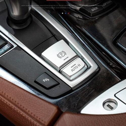 Car Styling Central Handbrake Auto H Buttons Covers Stickers Trim For BMW F10 F18 F07 F06 F01 F02 5/6/7 Series Auto Accessories