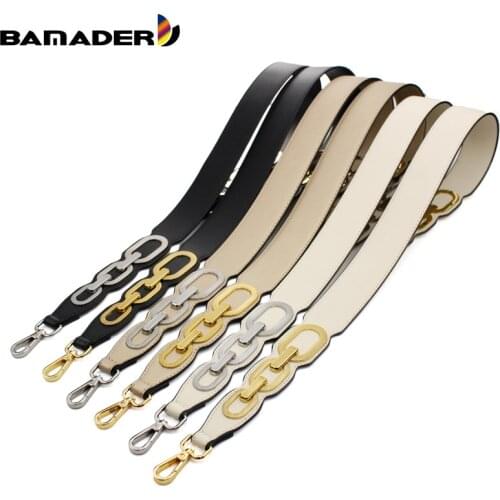 BAMADER Bag Strap Woman Fashion Replacement Bag Strap 90CM High Quality Metal Accessories Genuine Leather Wide Shoulder Straps