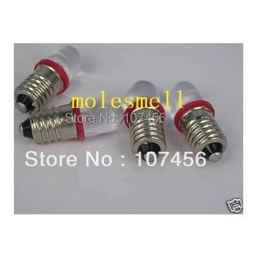 Free shipping 10pcs red E10 3V Led Bulb Light Lamp for LIONEL 1447