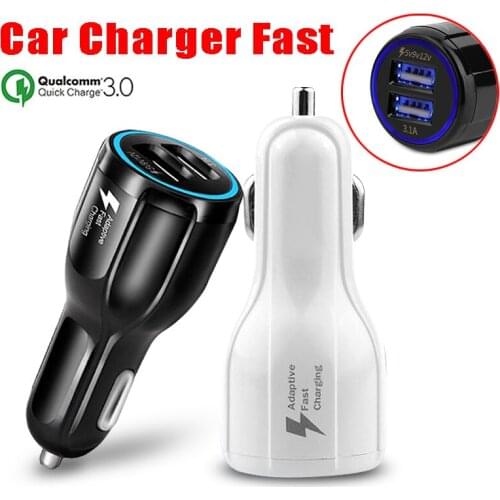 Quick Charge 3.0 Charger QC 3.0 5V 9V 12V Dual USB Fast Charger for iPhone Samsung Tablet Travel Adapter Car-Charger