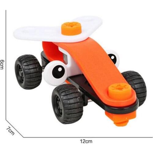 Kids Plastic Racing Car Building Blocks, Assemble Vehicle Toy, Birthday Gift 19pcs/set