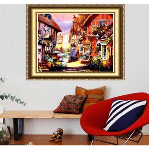 Diy Diamond Painting City Cross Stitch Diamond Rhinestone Pasted Painting Square Drill Puzzle 40x50 Free Shipping