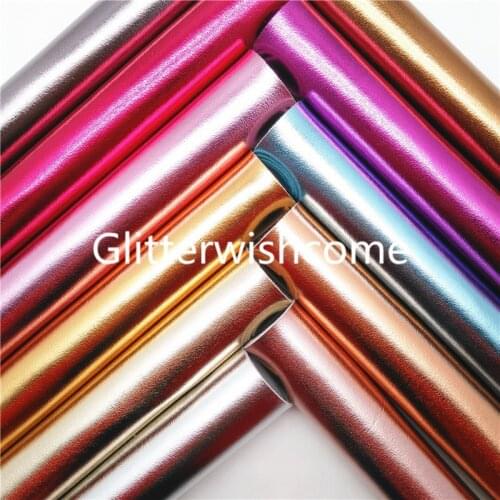 Glitterwishcome 21X29CM A4 Size Synthetic Leather, Metallic Faux Leather Sheets for Bows, GM924A