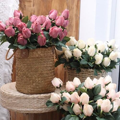 High Quality Imitation Retro Living Room Wedding Rose Bouquet Restaurant Artificial Flower Decoration Ornaments