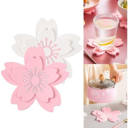 Coaster Flower Shape Acrylic Waterproof Table Mat Heat Insulation And Anti-Scalding Pot Placemat Kitchen Tools Table Accessories