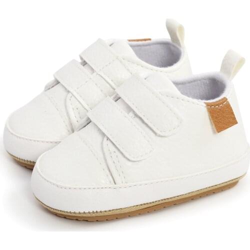 Baby Shoes Infant Baby Girls Boys First Walkers Shoes Sneaker Leather Soft Anti-Slip Rubber Sole Spring Baby Girl Sneakers